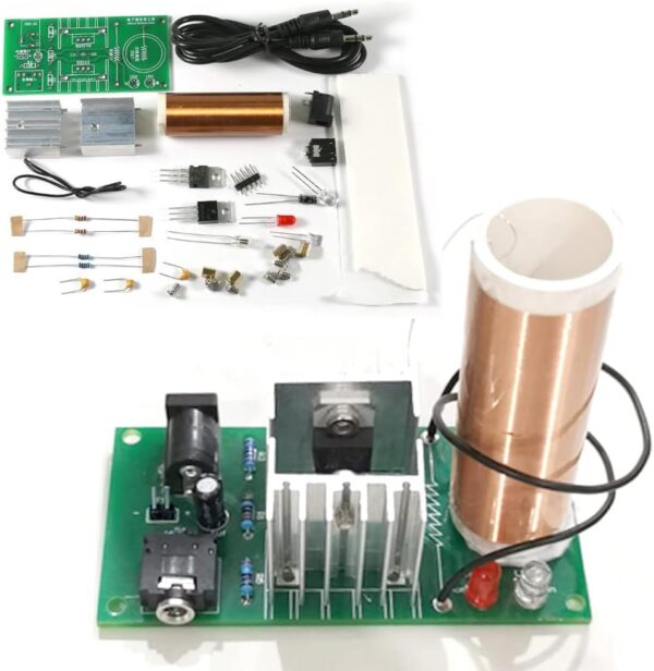 ISolderStore DIY Mini Tesla Coil Kit 15W Electronic DIY Kits Mini Music Tesla Coil Plasma Speaker Soldering Practice Kit DIY Soldering Project for Teens Kids Adults Thanksgiving Xmas Gift