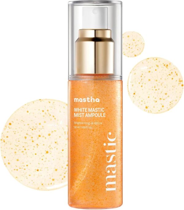 MASTINA Mastic Face Spray (1.69fl oz) Facial Mist for Natural Glow, Hydrating Formula for Dry Skin, On-the-Go Portable Korean Skin Care, Travel Summer Essentials. Mastic Gum.